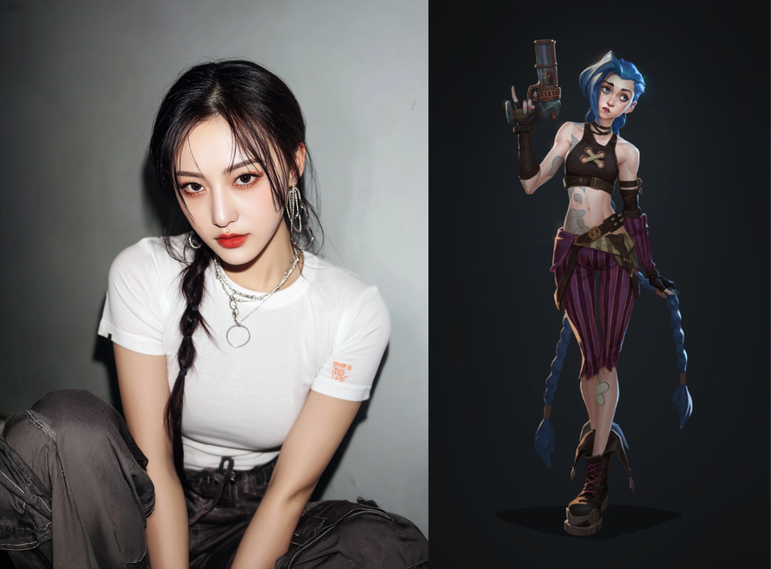 Nano Banana AI preparación cosplay - foto fuente y referencia personaje objetivo para transformación outfit, coincidencia maquillaje y recreación accesorios
