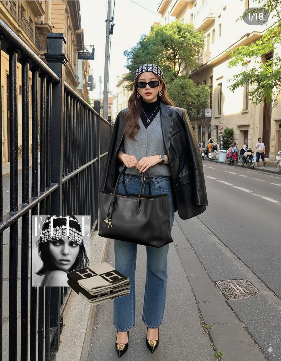 Nano Banana AI prompt reemplazo de ropa - instrucción detallada para prueba virtual con texturas de tela precisas y coordinación de accesorios
