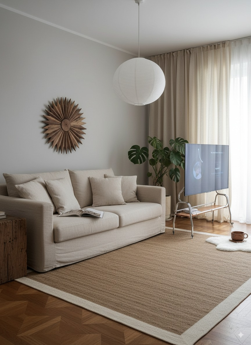Nano Banana AI prompt combinación muebles - instrucción para colocar múltiples productos en ambientes de habitaciones estilizadas con coherencia de diseño